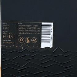 Kaufmann Spirits Mountain London Dry Gin / 50cl / 41%