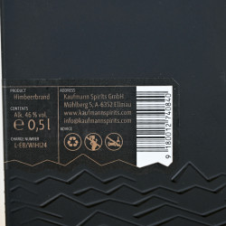 Kaufmann Spirits Willamette Himbeere Edelbrand / 50cl / 46%