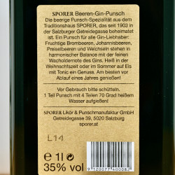 Sporer Beeren-Gin Punsch / 50cl / 35%