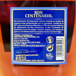 Rum - Centenario 30 Anniversario Edicion Limitada Years / 70cl / 40%