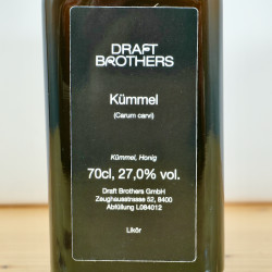 Draft Brothers Kümmel Honig Likör / 70cl / 27%