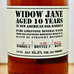Widow Jane Aged 10 Years New American Oak Barrels Whiskey / 70cl / 45.5%