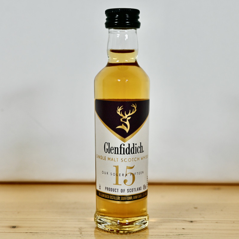 Glenfiddich 15 Year Old Our Solera Fifteen Whisky Miniatur, 5 cl, 40 % vol.