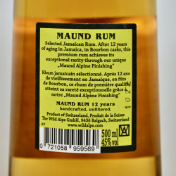 Maund Rum Jamaica 12 Years by The Wild Alps / 50cl / 45%