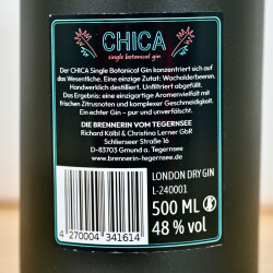 Brennerin vom Tegernsee CHICA Single Botanical Gin / 50cl / 48%