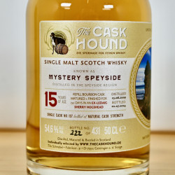 The Caskhound Mystery Speyside 15 Years Ex-Ledaig Sherry Hogshead Cask Finish Single Malt Whisky, 50 cl, 54.6 % vol.