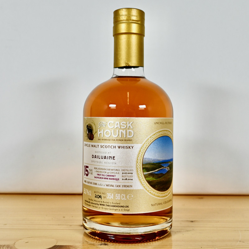 The Caskhound Dailuaine 15 Years 2009 1st Fill Cabernet Sauvignon Cask Finish (936 Days) Whisky / 50cl / 55.7%