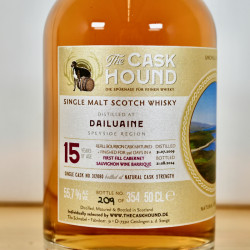 The Caskhound Dailuaine 15 Years 1st Fill Cabernet Sauvignon Wine Barrique Finish Single Malt Whisky, 50 cl, 55.7 % vol.