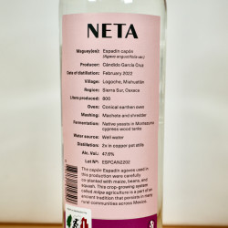 NETA Espadin Capon by Candido Garcia Cruz Destilado de Agave / 70cl / 47.6%