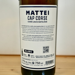 Mattei Cap Corse Blanc Cuvée Louis Napoléon (Apéritif au Quinquina) / 75cl / 17%