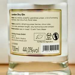 Krauss Organic London Dry Gin / 70cl / 44%