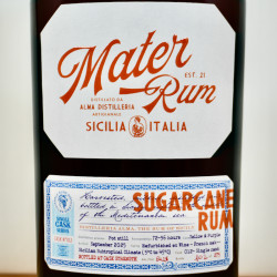 Mater Rum Single Cask 012 by Distilleria Alma Orange Label / 70cl / 64.1%