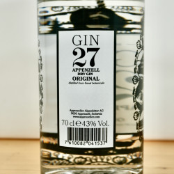Gin 27 Appenzell Dry Gin Original / 70cl / 43%