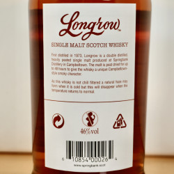 Longrow Peated Single Malt Whiskey by Springbank, 70 cl, 46 % vol.