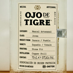 Ojo de Tigre Espadin-Tobala Mezcal Joven / 70cl / 37%