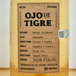 Ojo de Tigre Espadin-Tobala Mezcal Reposado / 70cl / 37%