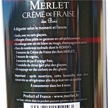 Liqueur - Merlet Creme de Fraise / 70cl / 18% Liqueur 35,00 CHF