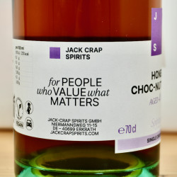 Jack Crap Spirits Honest Choc-Nut Spiced 4 Years, Rum based Spirits, 70 cl, 38 % vol.