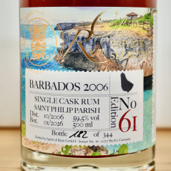 RumClub Private Selection Barbados 2006 Edition No 61, 50 cl, 59.5 % vol.