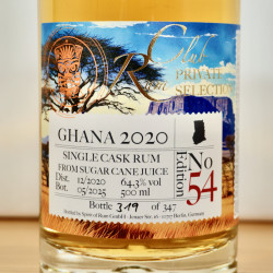 RumClub Private Selection Ghana 2020 Edition No 54, 50 cl, 64.3 % vol.
