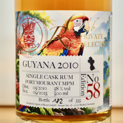 RumClub Private Selection Guyana 2010 Edition No 58, 50 cl, 58 % vol.