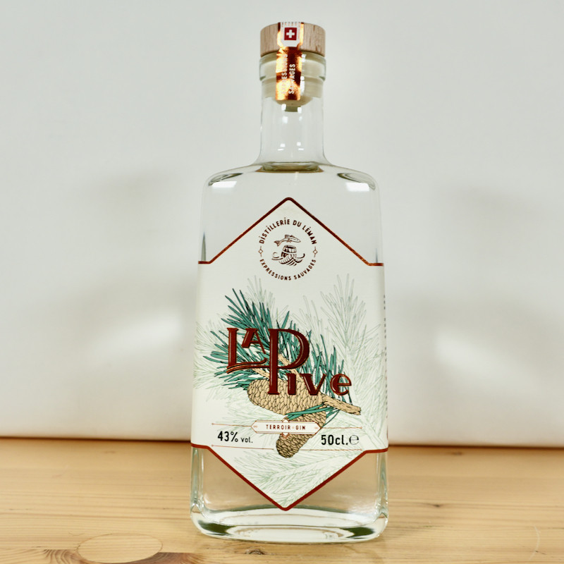 Distillerie du Léman, La Pive Terroir Gin, 50 cl, 43 %, vol.