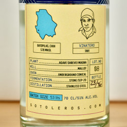 Sotoleros Lechuguilla Tavi Lot 8 Destilado de Agave Shrevei Magna, 70 cl, 51 % vol.