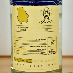 Sotoleros Lechuguilla Lupe Lot 2 Destilado de Agave Shrevei, 70 cl, 46.5 % vol.