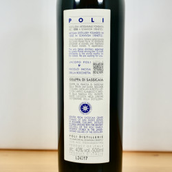 Poli Sassicaia Grappa Wooden Box with Glasses, 50 cl, 40 % vol.