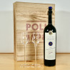 Poli Sassicaia Grappa Wooden Box with Glasses, 50 cl, 40 % vol.