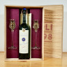 Poli Sassicaia Grappa Wooden Box with Glasses, 50 cl, 40 % vol.