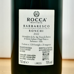 Rocca Fu Battista, Piemonte, Barbaresco DOCG Ronchi 2022, Rotwein, 75 cl, 15 % vol.