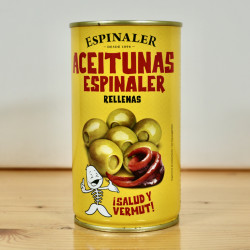 Aceitunas Espinaler Rellenas de Anchoa "Gross", 350/150g