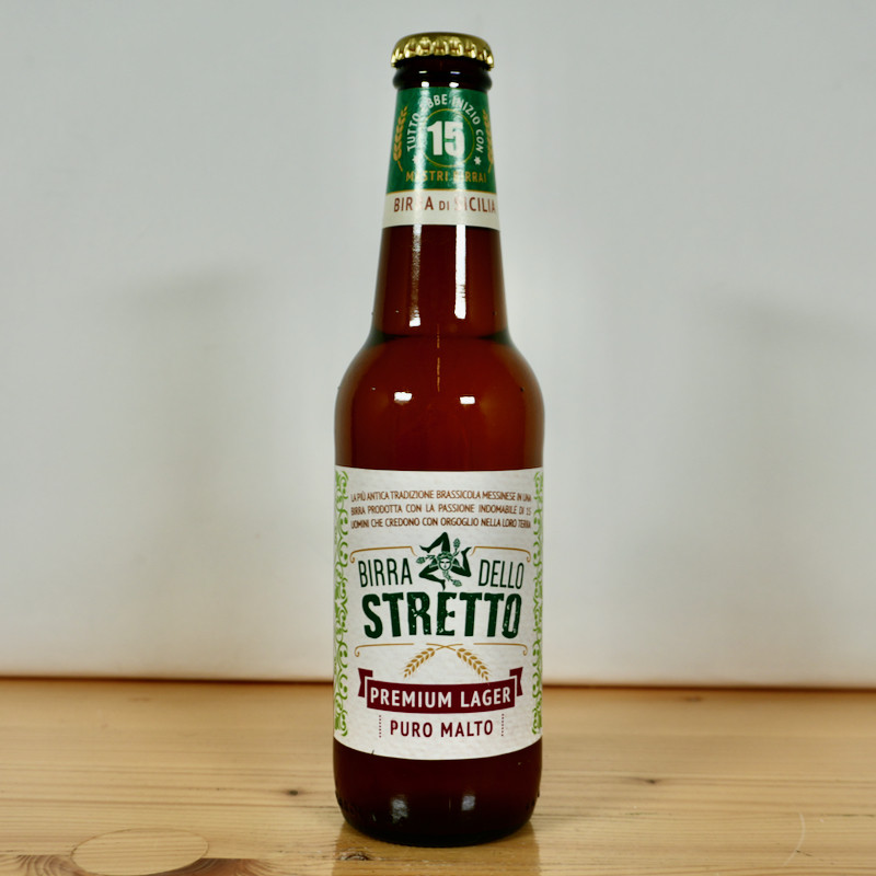 Birra dello Stretto, Sicilian Lager Beer, 33 cl, 5 % vol.