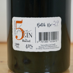 Generation 5 Gin THE BARREL Sherry Cask Batch No 29, 50 cl, 41 % vol.