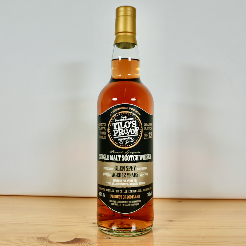 The Caskhound Tilo's Proof Glen Spey 12 Years Amarone Cask Finish Single Malt Whisky, 70 cl, 51.7 % vol.