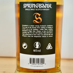 Springbank 10 Years Single Malt Whisky, 70 cl, 46 % vol.