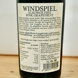 Windspiel Pink Grapefruit Alkoholfrei, Gin-Alternative, 50 cl, 0,0 % vol.
