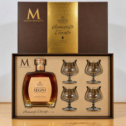 Mazzetti Momento Elevato Grappa Riserva Segni, Geschenkset, 70 cl, 43 % vol.