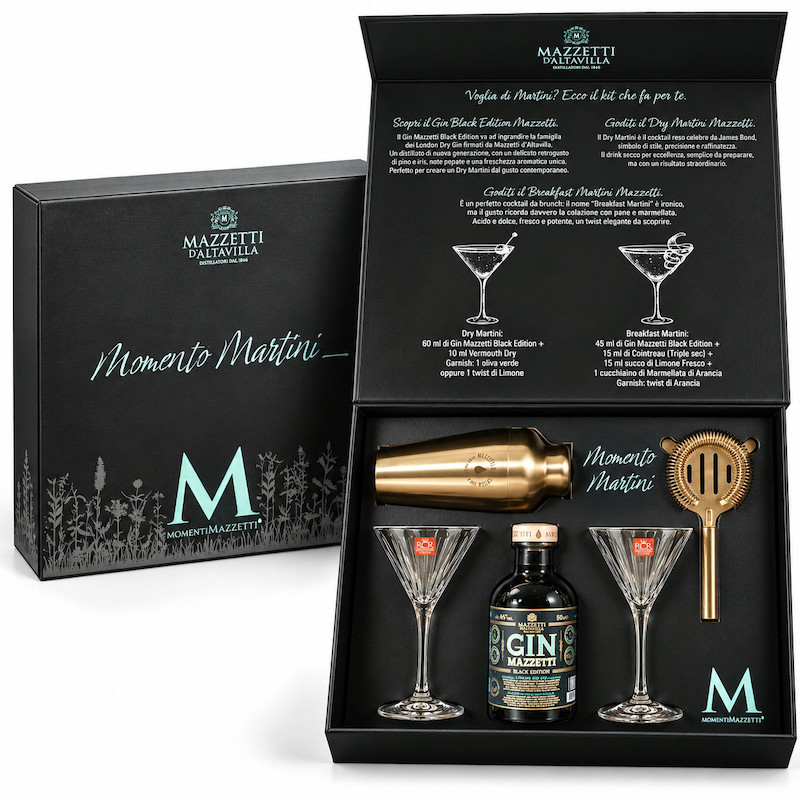 Mazzetti Momento Martini Black Edition | Geschenkset, 46 % vol.