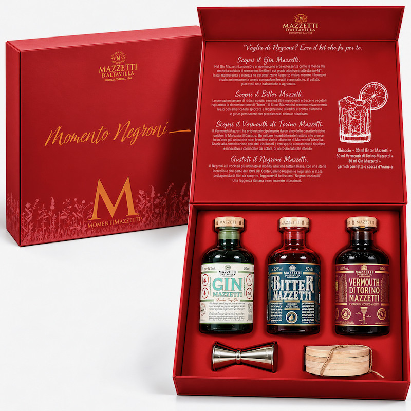 Mazzetti Momento Negroni | Geschenkset, 3 × 50 cl