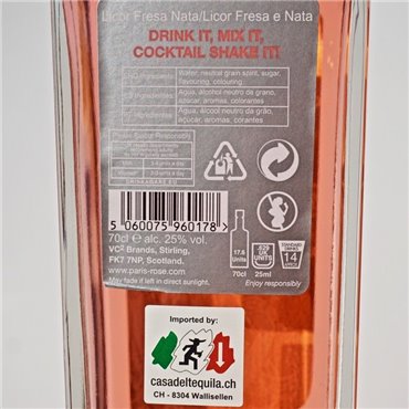 Liqueur - Paris Rose Vodka Premium Liqueur / 70cl / 25% Liqueur 39,00 CHF