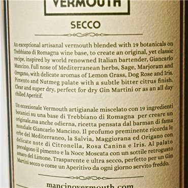 Vermouth - Mancino Secco Dry / 75cl / 18% Vermouth 36,00 CHF
