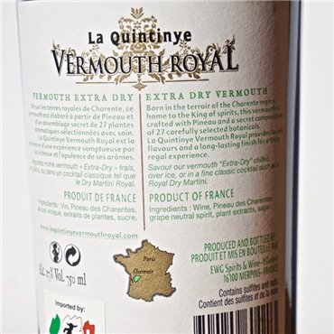 Vermouth - La Quintinye Extra Dry / 75cl / 17% Vermouth 33,00 CHF