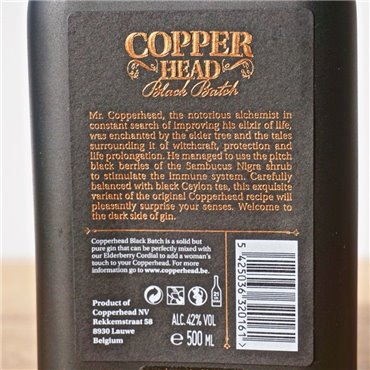 Gin - Copperhead Black Batch / 50cl / 42% Gin 54,00 CHF