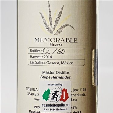 Mezcal - Memorable Bicuishe / 70cl / 48.3% Mezcal 100% Agave 94,00 CHF