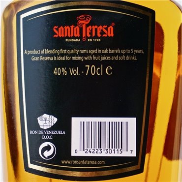 Rum - Santa Teresa Gran Reserva / 70cl / 40% Rum 38,00 CHF