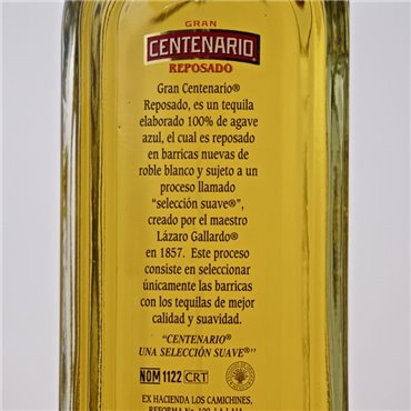 Tequila - Gran Centenario Reposado / 70cl / 38% Tequila Reposado 64,00 CHF