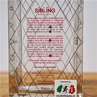 Gin - Sibling Triple Distilled / 70cl / 42% Gin 62,00 CHF