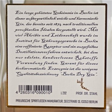 Gin - Adler Berlin Dry / 70cl / 42% Gin 48,00 CHF